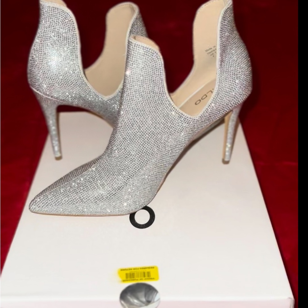 ALDO Glittering Silver High Heels